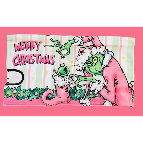 NEW‎ Grinch Merry Christmas Magnetic Water Resistant Mailbox Cover 21x18" - Picture 2 of 5
